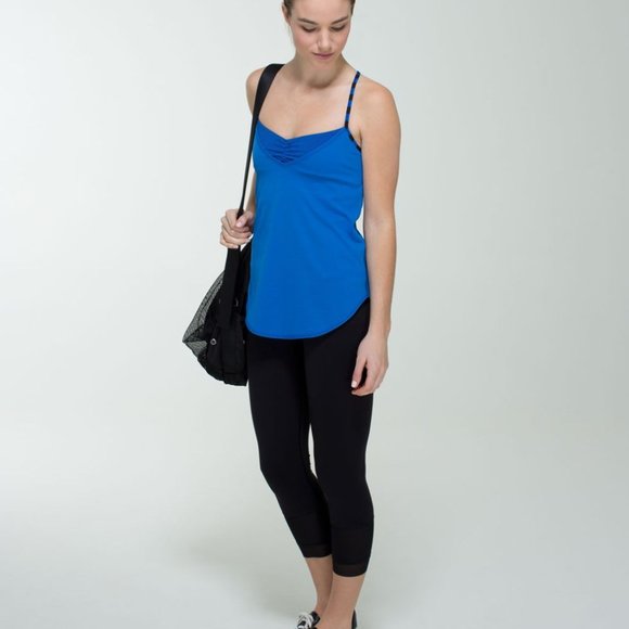 Lululemon Roll Out Tank - size 6, Baroque Blue w/ Mini Hyper Stripe - Picture 3 of 11